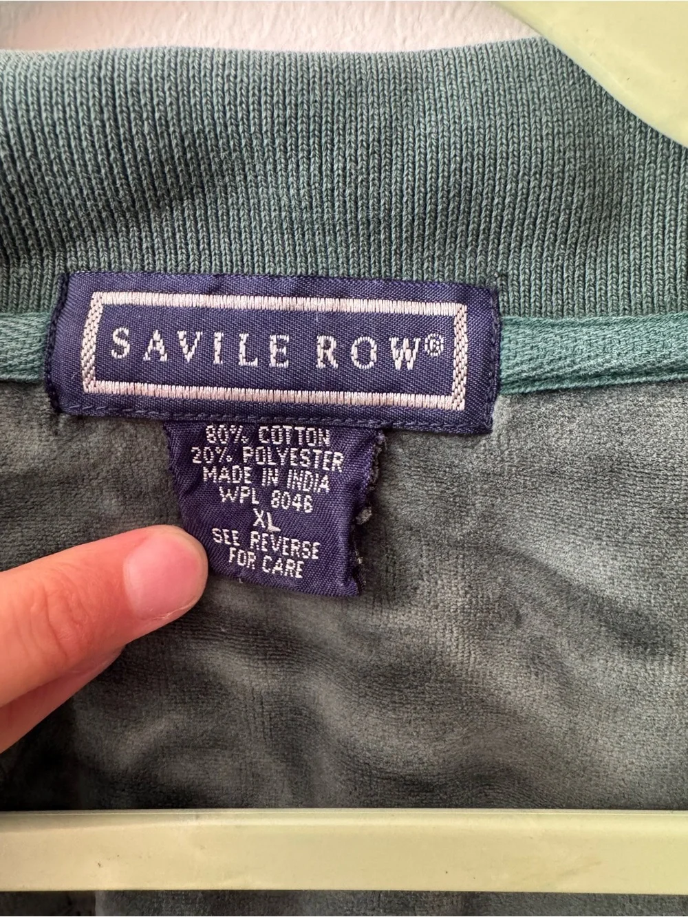 Vintage Savile Row Velour Long Sleeve